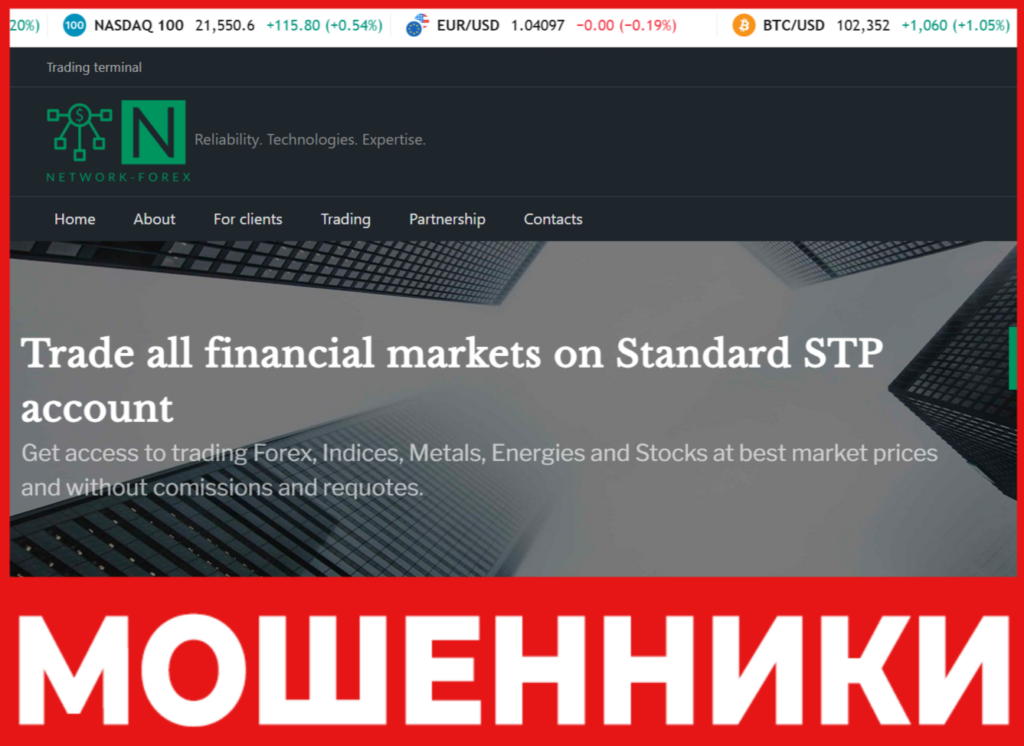 Network Forex лицевая сторона скрин