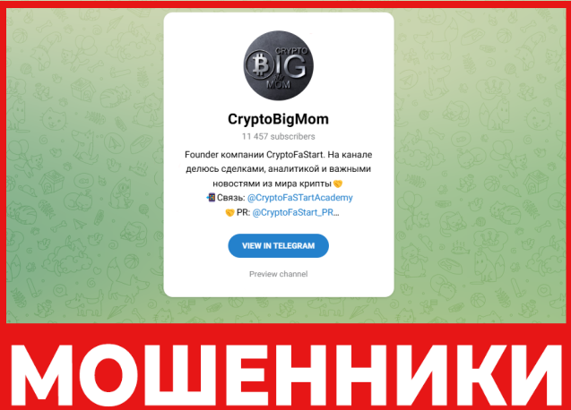 CryptoBigMom лицевая сторона скрин