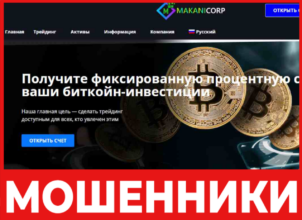 Makani Corp лицевая сторона скрин