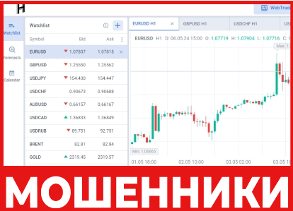 HPFinance Trade - лицевая сторона, скрин