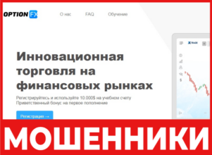 OptionFX - лицевая сторона, скрин