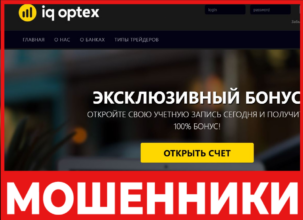 IqOptex - лицевая сторона, скрин