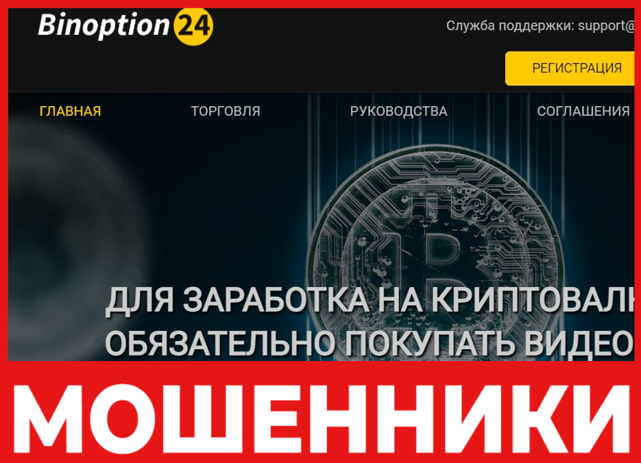 Binoption24 - лицевая сторона, скрин