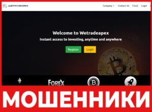 Wetradeapex лицевая сторона скрин