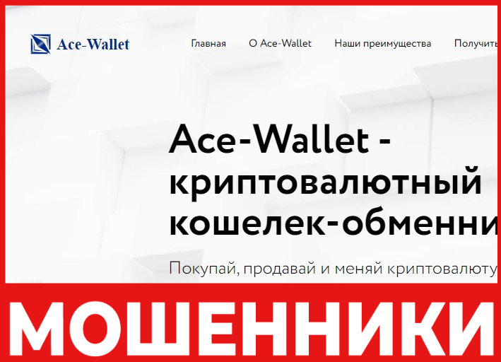Ace Wallet лицевая сторона скрин