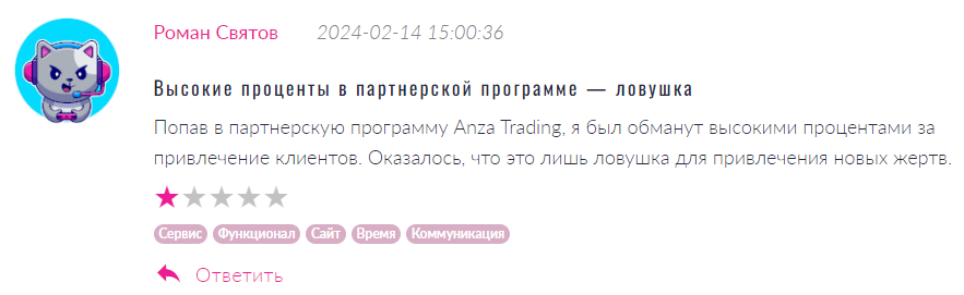 Anza Trading 1 скрин