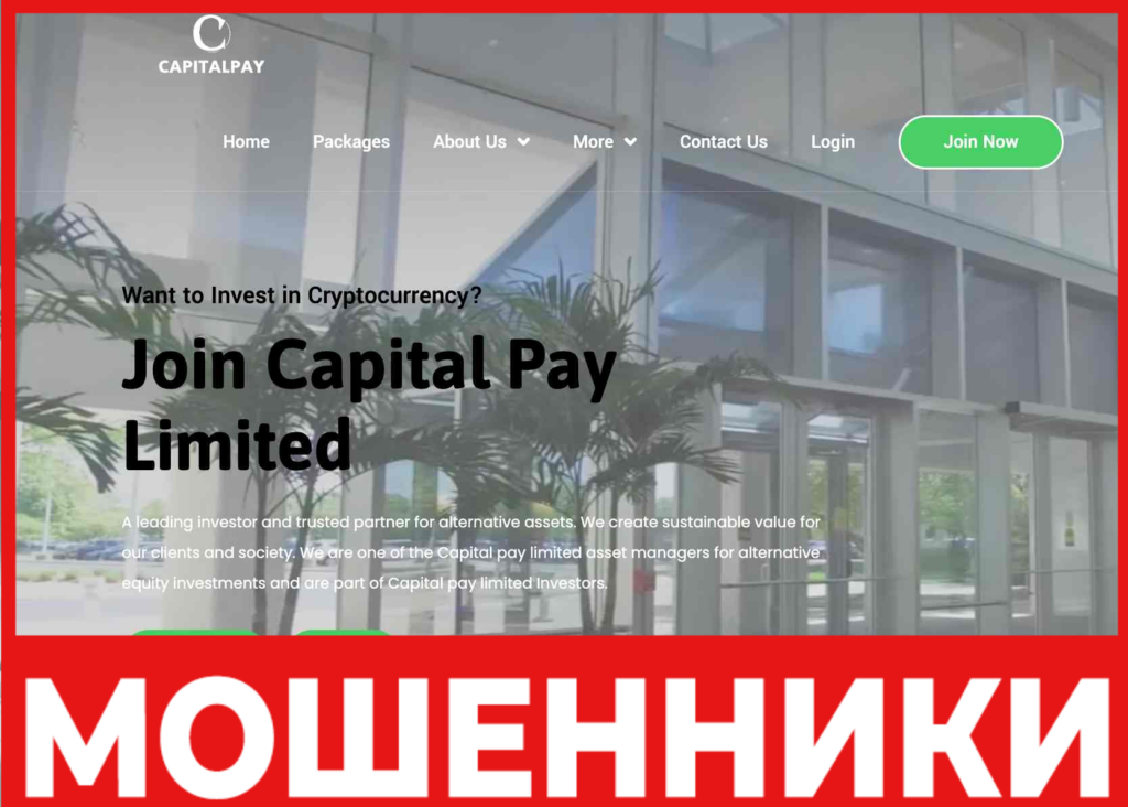 CapitalPayLtd лицевая сторона скрин