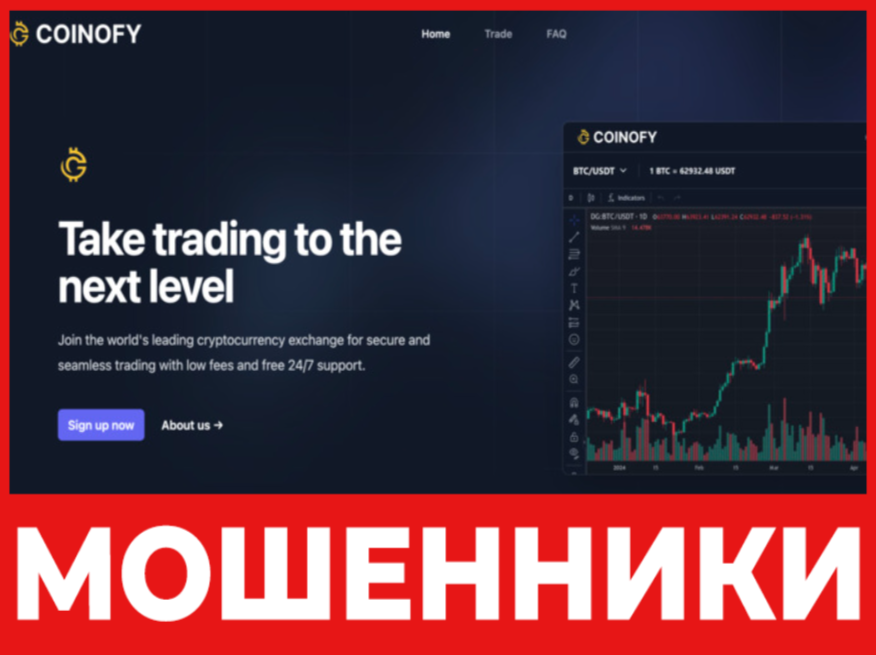 Coinofy лицевая сторона скрин