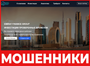 EMIRAT FINANCE GROUP лицевая сторона скрин