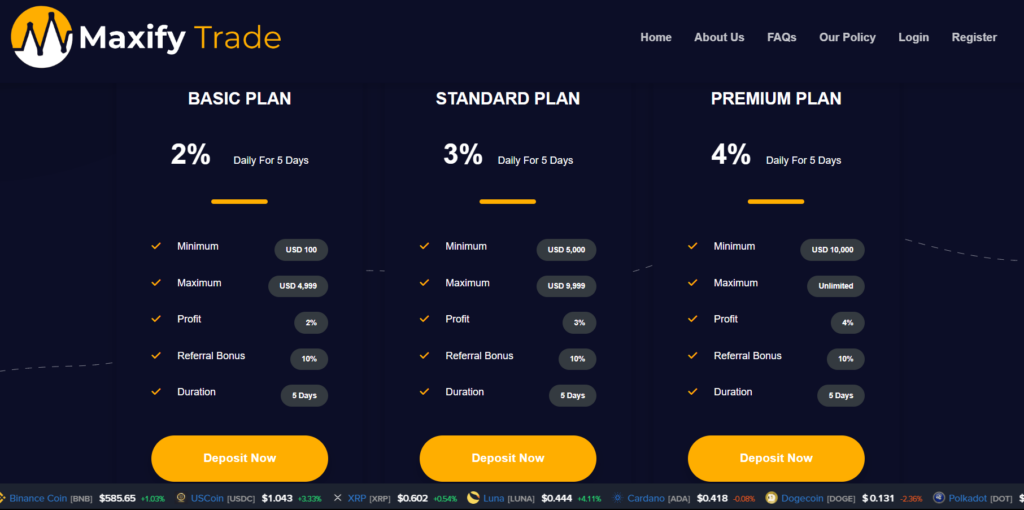 Maxify Trade 1 скрин