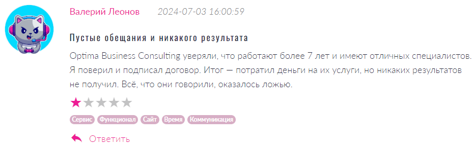 Optima Business Consulting 1 скрин