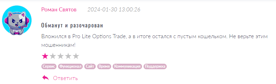 Pro Lite Options Trade 2 скрин