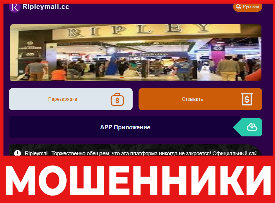 RipleyMall лицевая сторона скрин