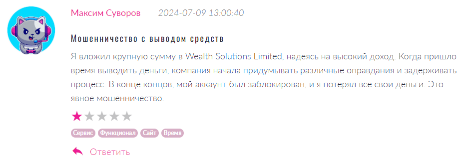 Wealth Solutions Limited 1 скрин