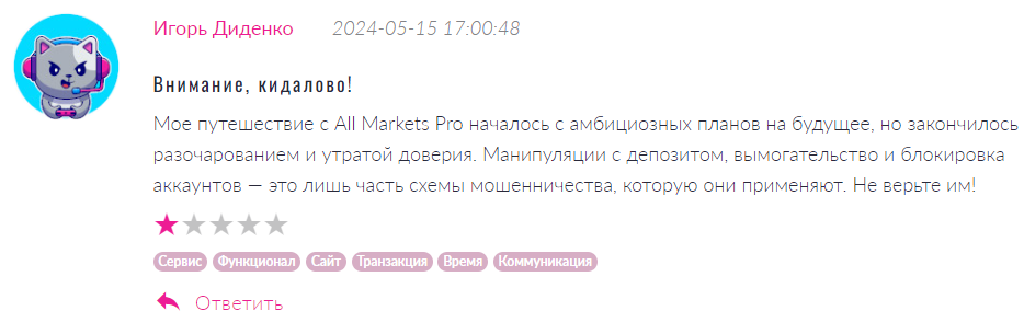 All Markets Pro 1 скрин