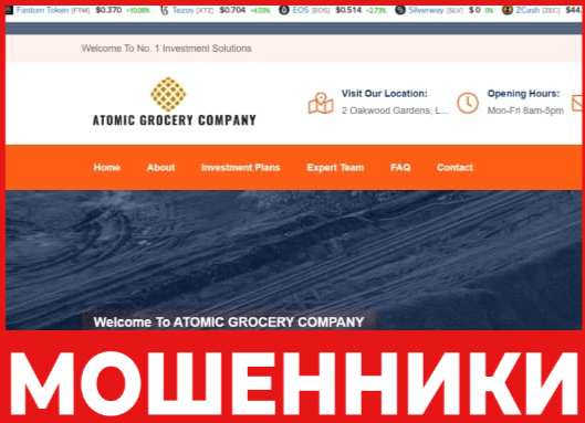 Atomic Grocery Company лицевая сторона скрин