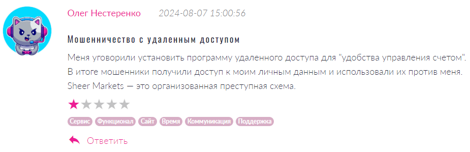 Sheer Markets 1 скрин