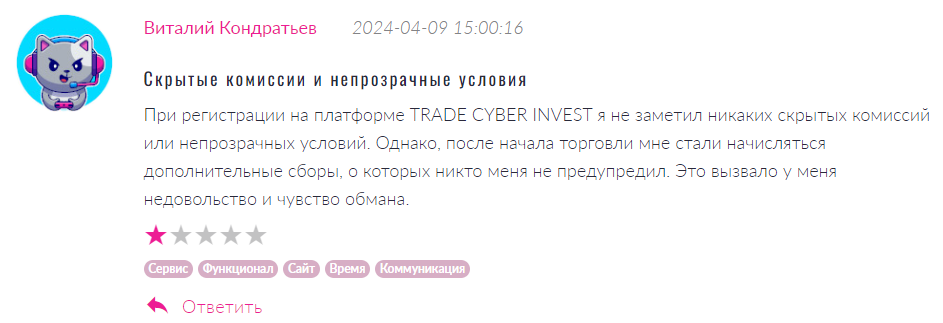 TRADE CYBER INVEST 1 скрин