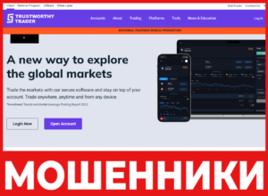 Trustworthytraders лицевая сторона скрин