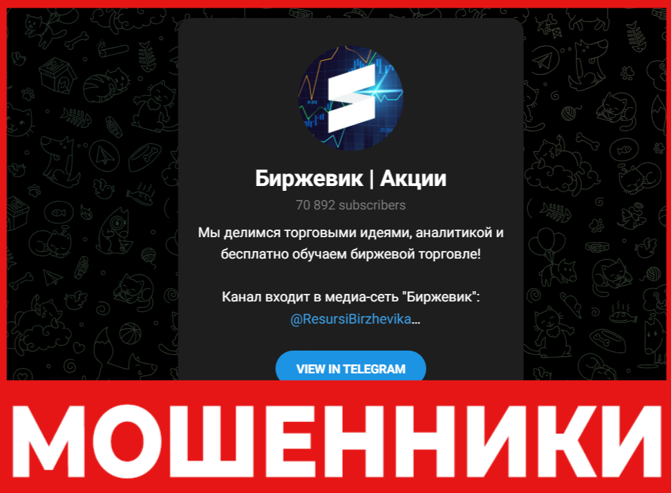 Биржевик Акции лицевая сторона скрин