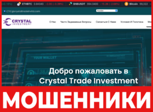 Crystal Trade Investment лицевая сторона скрин