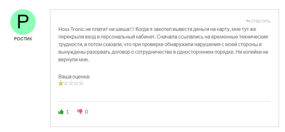 HossTronic 1 скрин