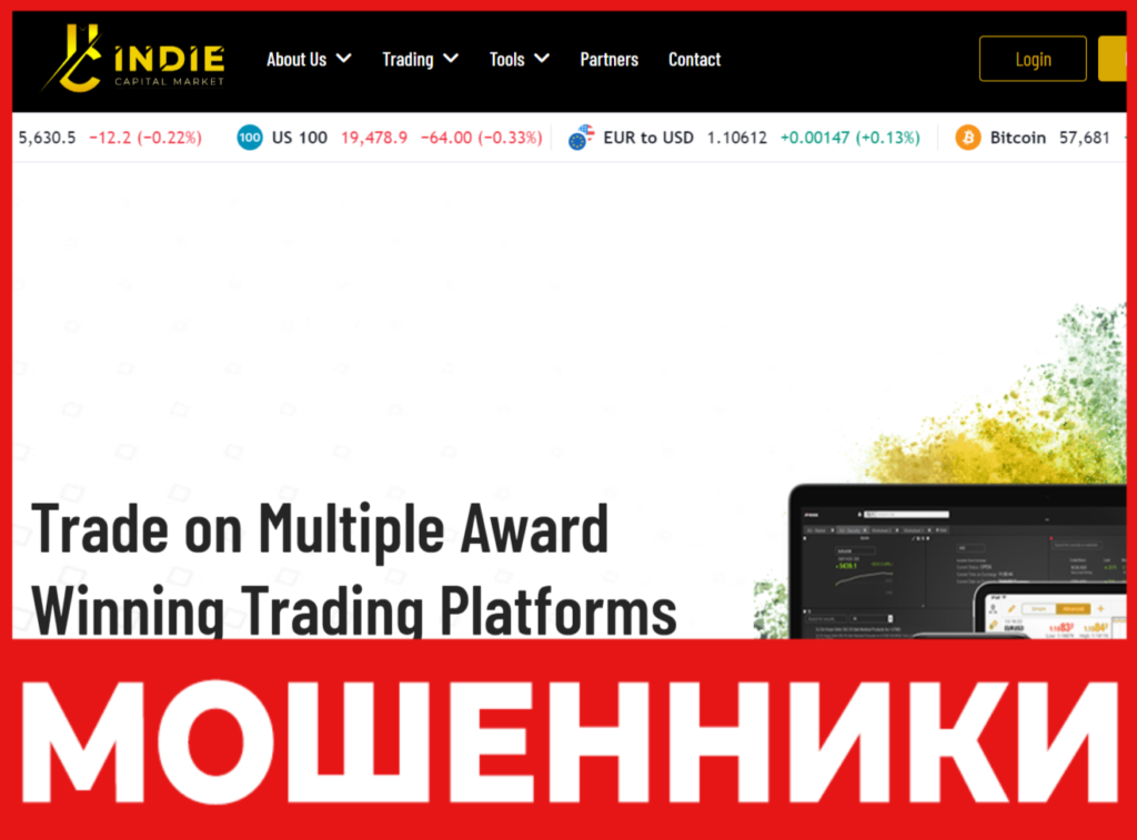 Indie Capital Market лицевая сторона скрин