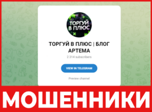ТОРГУЙ В ПЛЮС БЛОГ АРТЕМА лицевая сторона скрин
