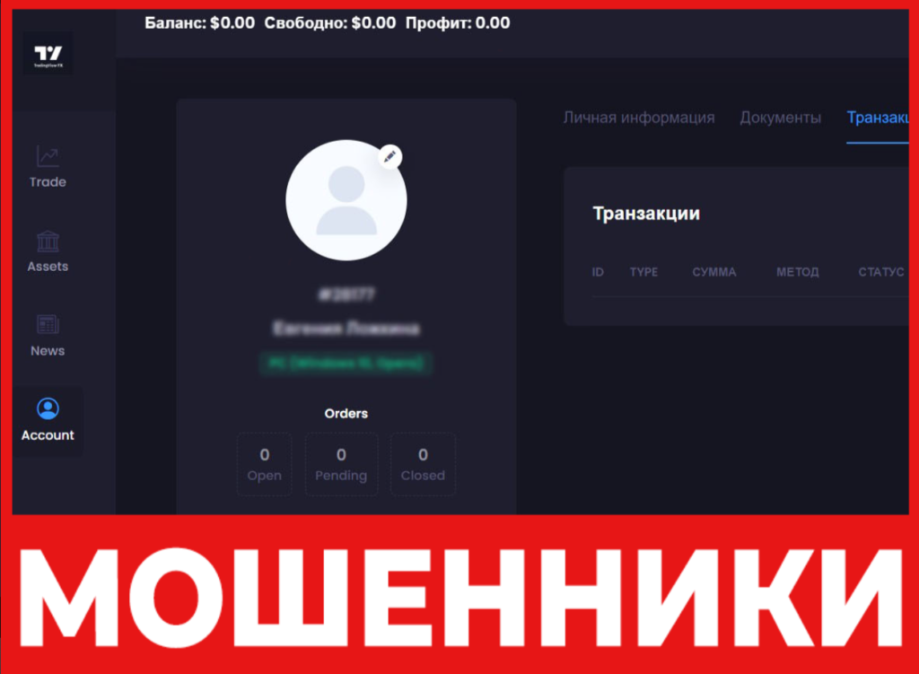 Trading View FX лицевая сторона скрин