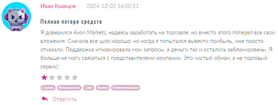 Axon Markets 1 скрин
