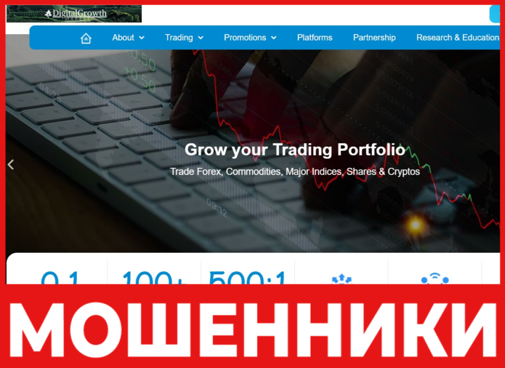 Digital Growth Market лицевая сторона скрин