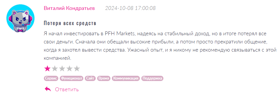PFH Markets 1 скрин