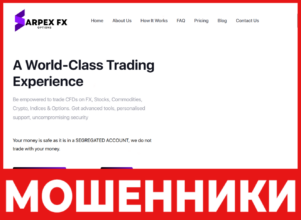 Sarpex Fx Options лицевая сторона скрин