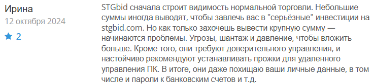 STG Bid 1 скрин