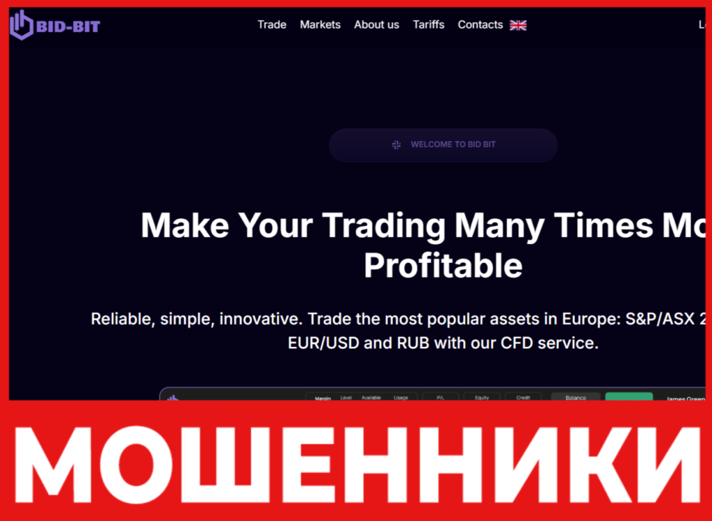 Bid-Bit лицевая сторона скрин