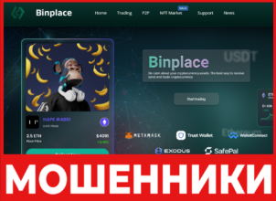 Binplace лицевая сторона скрин