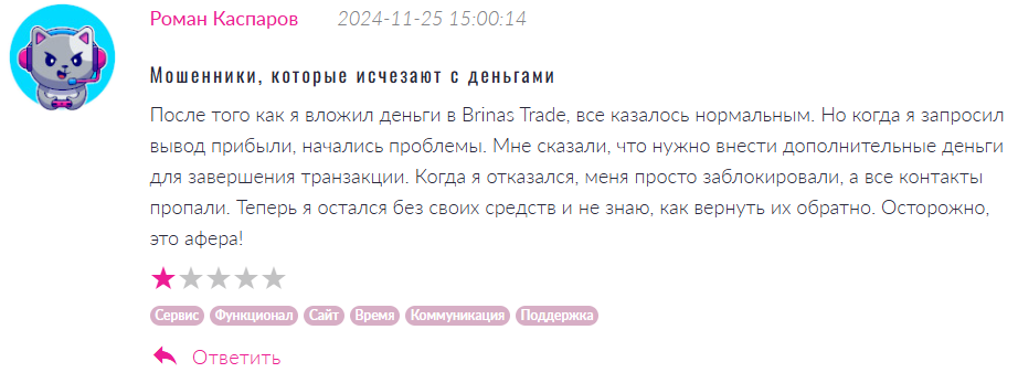 Brinas Trade 1 скрин