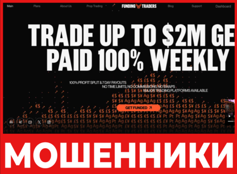 Funding Traders лицевая сторона скрин