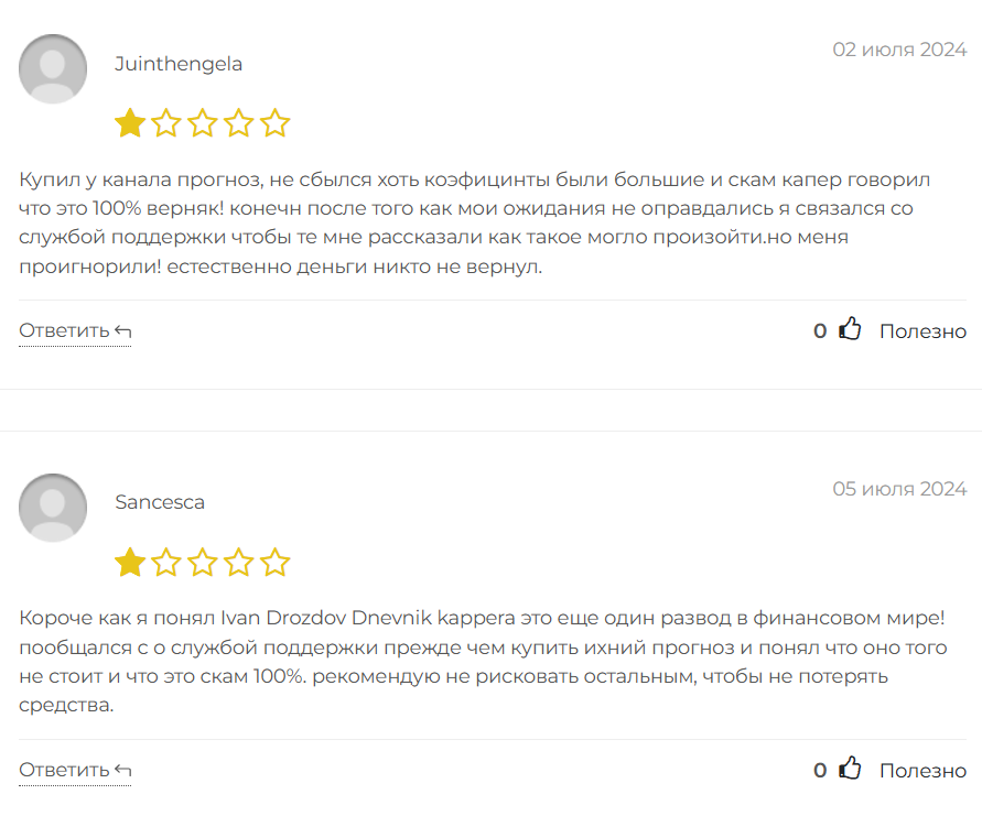 Иван Дроздов Дневник каппера_1 скрин