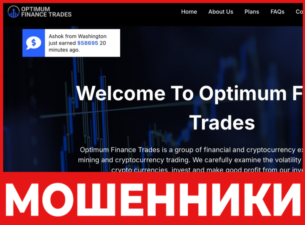 Optimum Finance Trades лицевая сторона скрин