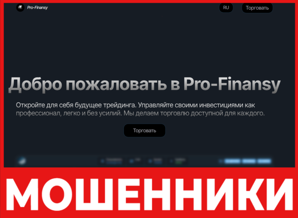 Pro-Finansy лицевая сторона скрин