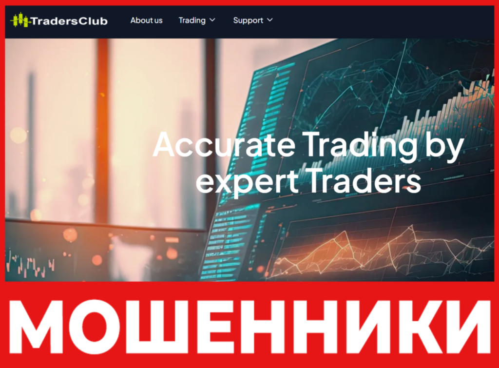 Tradersclub247 лицевая сторона скрин