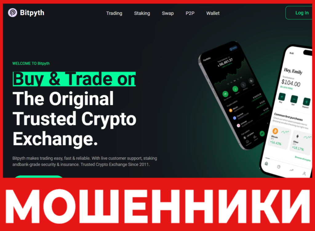 Bitpyth лицевая сторона скрин