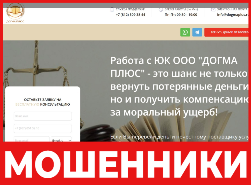 ДОГМА ПЛЮС лицевая сторона скрин