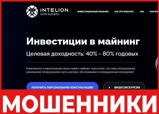 Invest Intelion лицевая сторона скрин