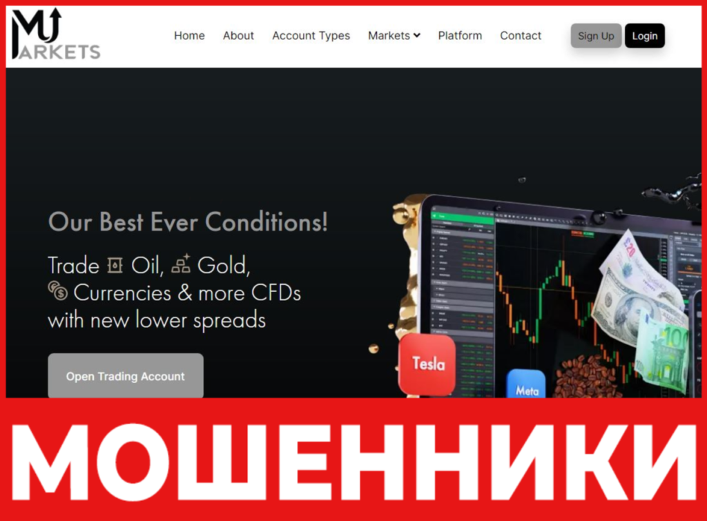 MU Markets лицевая сторона скрин