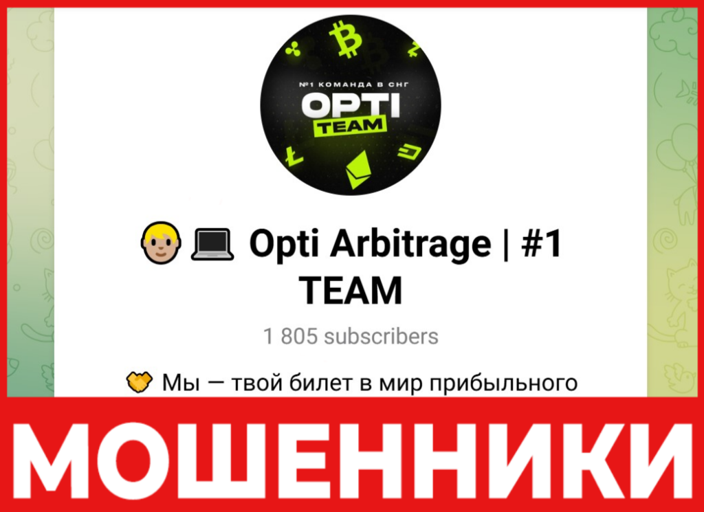 Opti Arbitrage #1 TEAM лицевая сторона скрин