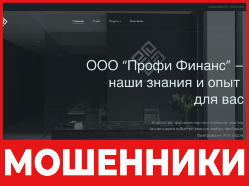Профи Финанс лицевая сторона скрин