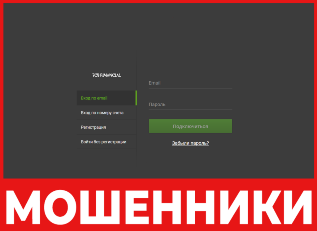 TCB Financial лицевая сторона скрин