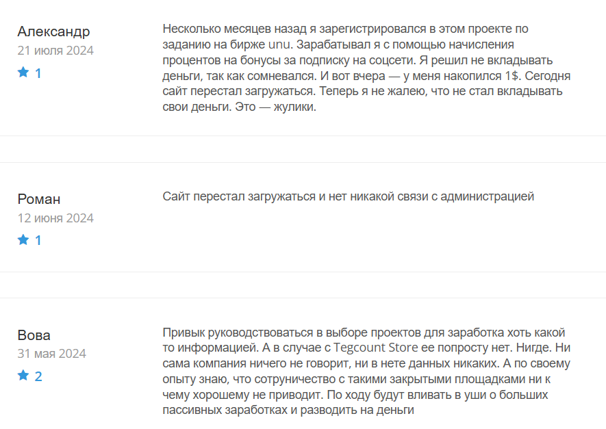 Tegcount Store_1 скрин